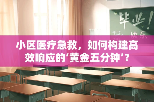 小区医疗急救，如何构建高效响应的‘黄金五分钟’？