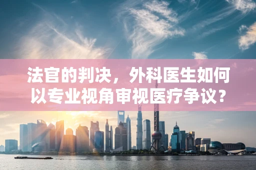 法官的判决，外科医生如何以专业视角审视医疗争议？