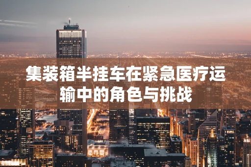 集装箱半挂车在紧急医疗运输中的角色与挑战