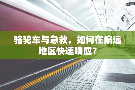 骆驼车与急救，如何在偏远地区快速响应？