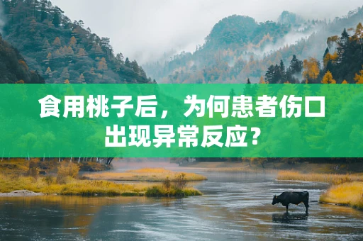 食用桃子后，为何患者伤口出现异常反应？
