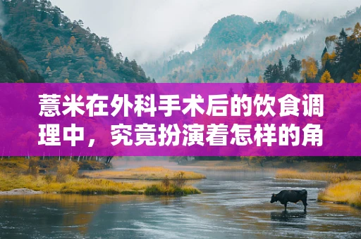 薏米在外科手术后的饮食调理中，究竟扮演着怎样的角色？