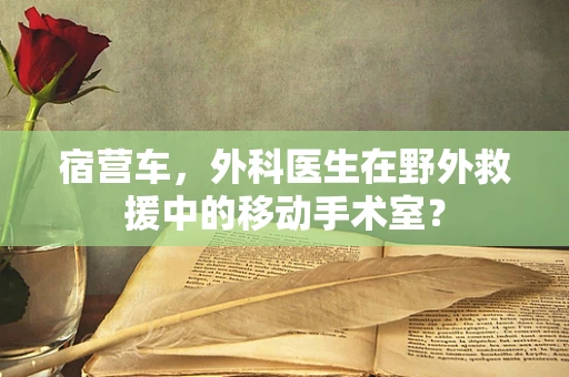 宿营车，外科医生在野外救援中的移动手术室？