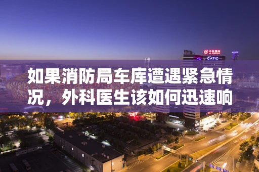 如果消防局车库遭遇紧急情况，外科医生该如何迅速响应？