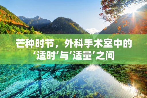 芒种时节，外科手术室中的‘适时’与‘适量’之问