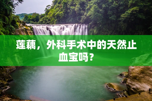 莲藕，外科手术中的天然止血宝吗？