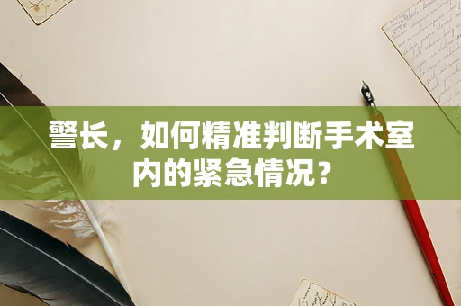 警长，如何精准判断手术室内的紧急情况？