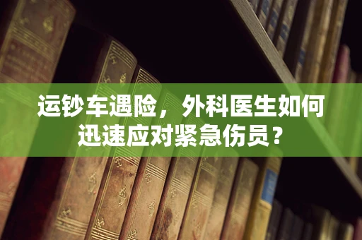 运钞车遇险，外科医生如何迅速应对紧急伤员？