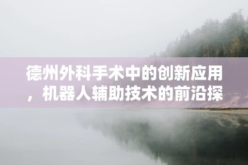 德州外科手术中的创新应用，机器人辅助技术的前沿探索