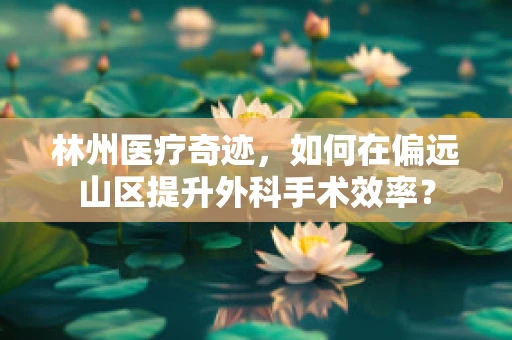 林州医疗奇迹，如何在偏远山区提升外科手术效率？