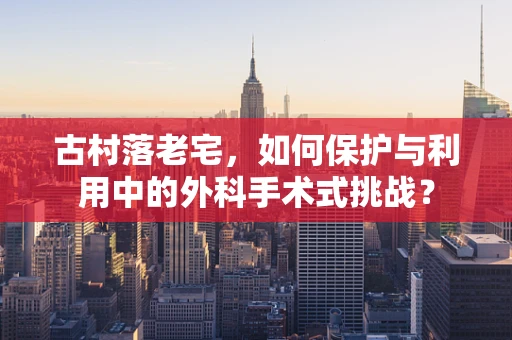 古村落老宅，如何保护与利用中的外科手术式挑战？