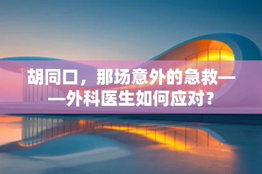 胡同口，那场意外的急救——外科医生如何应对？