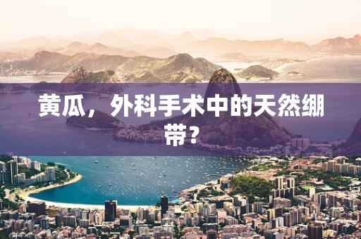黄瓜，外科手术中的天然绷带？
