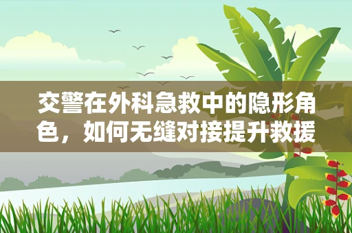 交警在外科急救中的隐形角色，如何无缝对接提升救援效率？