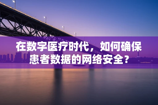 在数字医疗时代，如何确保患者数据的网络安全？