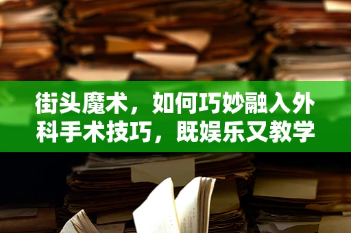 街头魔术，如何巧妙融入外科手术技巧，既娱乐又教学？