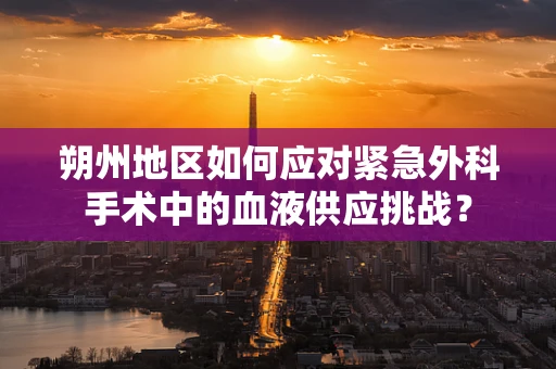 朔州地区如何应对紧急外科手术中的血液供应挑战？