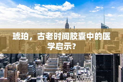 琥珀，古老时间胶囊中的医学启示？