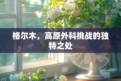 格尔木，高原外科挑战的独特之处