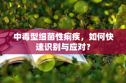 中毒型细菌性痢疾，如何快速识别与应对？