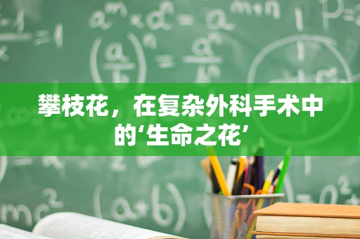 攀枝花，在复杂外科手术中的‘生命之花’