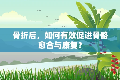 骨折后，如何有效促进骨骼愈合与康复？