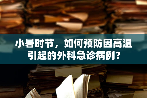 小暑时节，如何预防因高温引起的外科急诊病例？