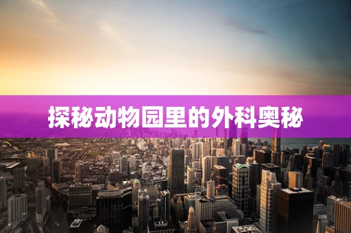 探秘动物园里的外科奥秘