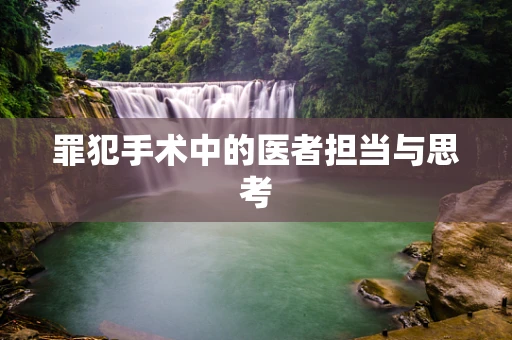 罪犯手术中的医者担当与思考