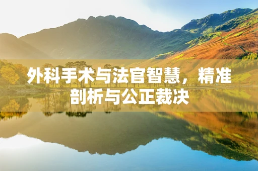 外科手术与法官智慧，精准剖析与公正裁决