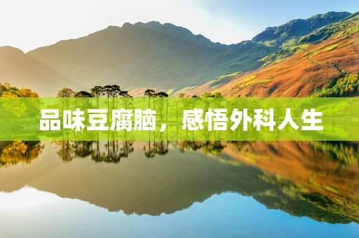 品味豆腐脑，感悟外科人生