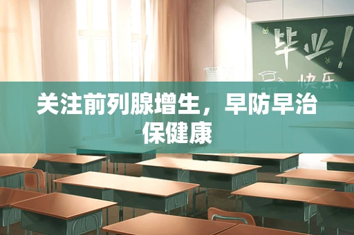 关注前列腺增生，早防早治保健康