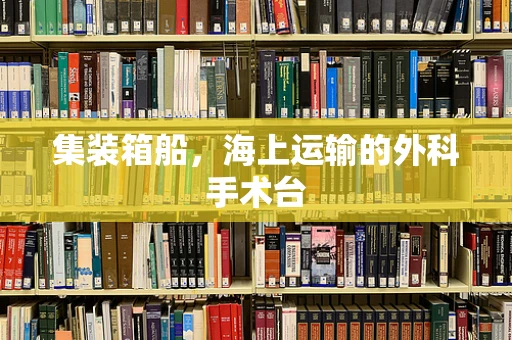 集装箱船，海上运输的外科手术台