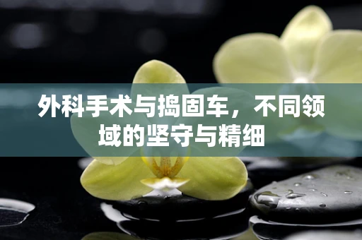 外科手术与捣固车，不同领域的坚守与精细