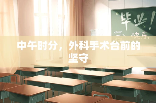 中午时分，外科手术台前的坚守