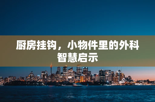 厨房挂钩，小物件里的外科智慧启示