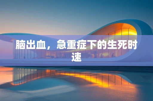 脑出血，急重症下的生死时速