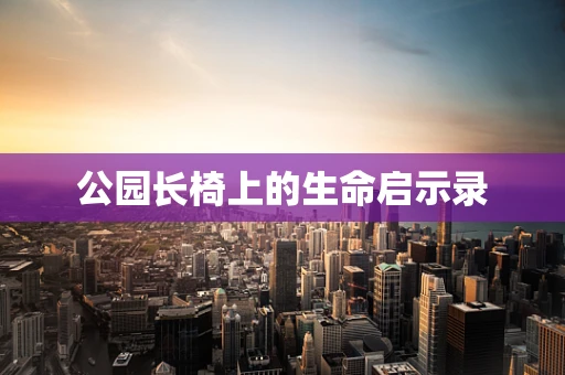 公园长椅上的生命启示录