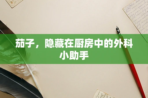 茄子，隐藏在厨房中的外科小助手