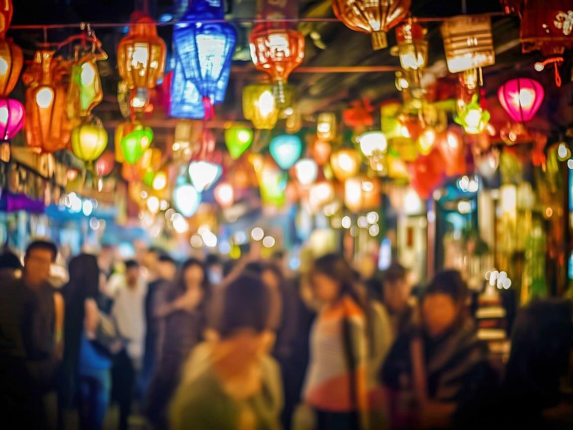 夜市街灯笼下的生命守护